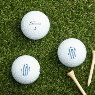 Greek Flag Fingerprint 12 Pack Titlist golf balls