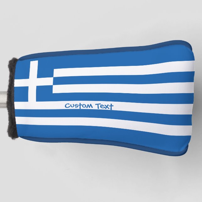 Greek Flag Golf Head Cover (Front)