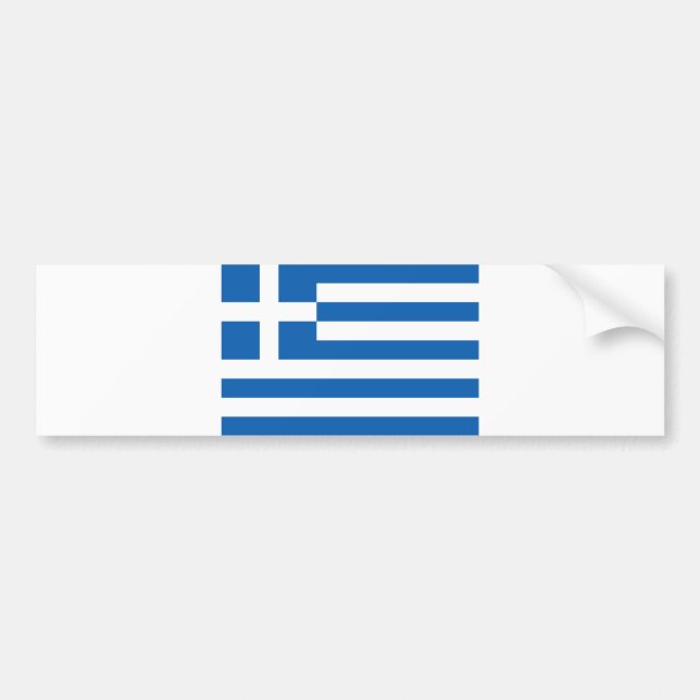 Greek Flag (Greece) Bumper Sticker (Front)