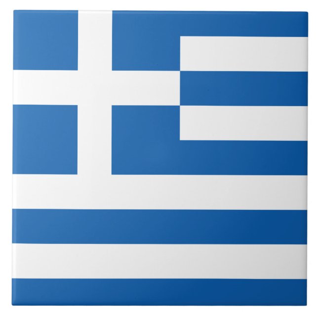 Greek Flag (Greece) Tile (Front)