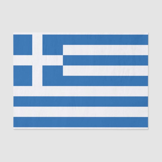 Greek Flag (Greece) Tissue Paper (Front)