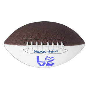 Greek Flag Heart Blue LOVE Personalized Football