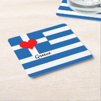 Greek flag & Heart - Greece travel/sports fans