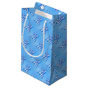 Greek flag in Athens Small Gift Bag
