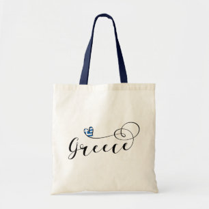 Greek Flag In Heart, Greece Tote Bag