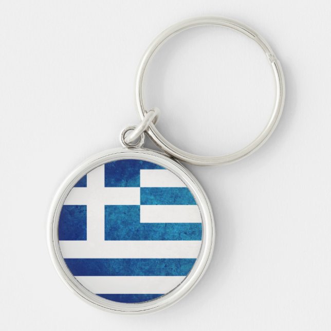 Greek Flag Keychain (Front)