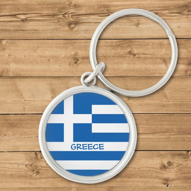 Greek Flag Keychain (Creator Uploaded)