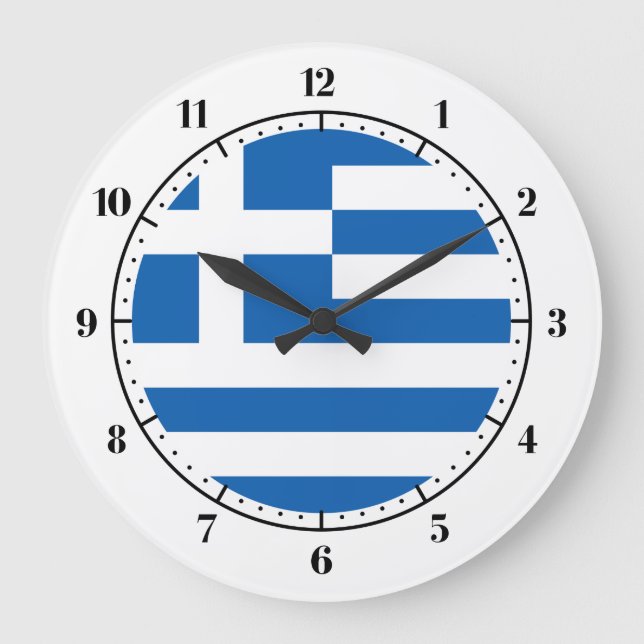 Greek flag large clock (Front)