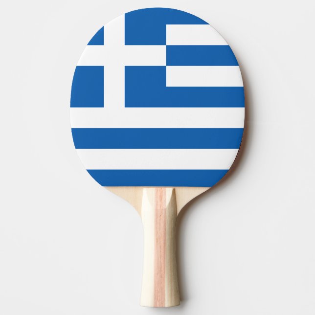 Greek flag ping pong paddle for table tennis (Front)