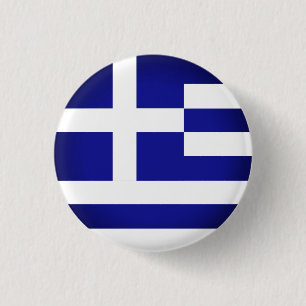 Greek flag (round) 1 inch round button