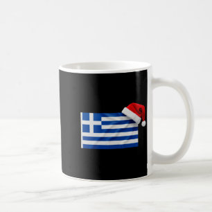 Greek Flag Santa Hat Funny Greece Christmas Holida Coffee Mug