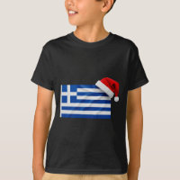 Greek Flag Santa Hat Funny Greece Christmas Holida