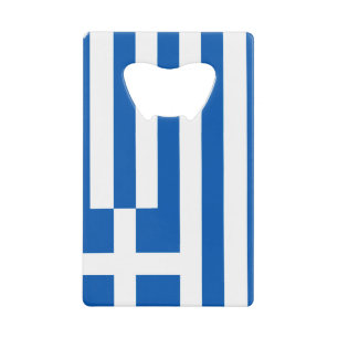 Greek Flag Stainless Steel Bottle Opener Credit Card Bottle Opener
