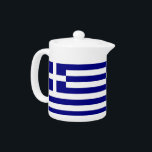 Greek Flag Teapot<br><div class="desc">Add a touch of Greek elegance to your tea collection with our exclusive teapot featuring the flag of Greece! Crafted with meticulous attention to detail, this teapot is more than just a functional item; it’s a celebration of Greek heritage and cultural pride. The beautiful design prominently displays the iconic Greek...</div>