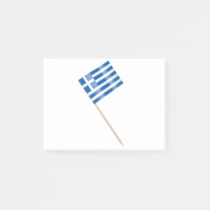 Greek flag toothpick post-it notes