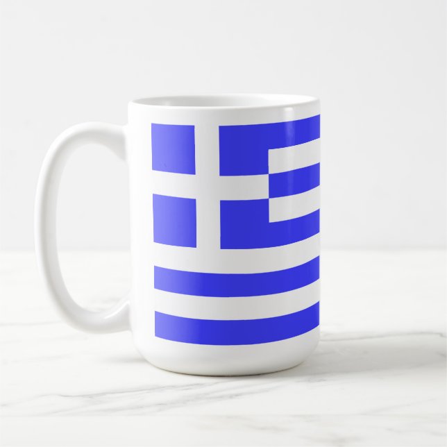 Greek Flag Total Coffee Mug (Left)