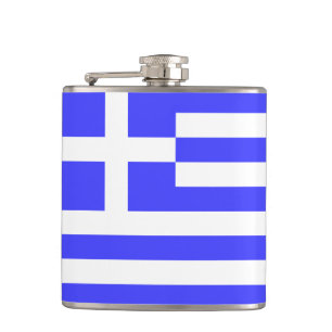 Greek Flag Total Hip Flask