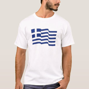 greek flag waving T-Shirt