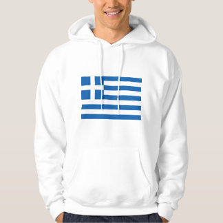 Greek Flag White Hoodie