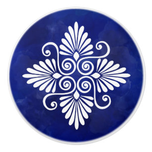Greek Flourish Ornament  Ceramic Knob