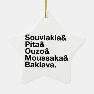 Greek Food Ampersand Ceramic Ornament