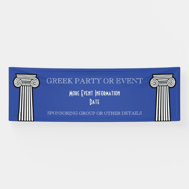 Greek Fraternity or Sorority Event Banner (Horizontal)
