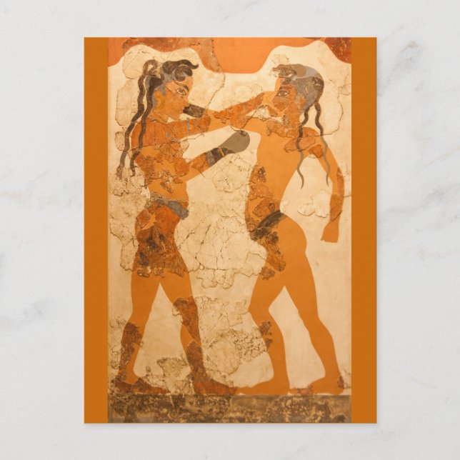 Greek Fresco Young Boxers Postcard (Front)