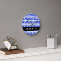 Greek Fret Arabesque Blue, Your Name, Personalize