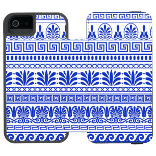 Greek Fret, Mediterranean Pattern, Blue Incipio Watson™ iPhone 5 Wallet Case