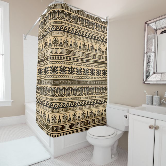 Greek Fret, Mediterranean Pattern, Brown (In Situ)