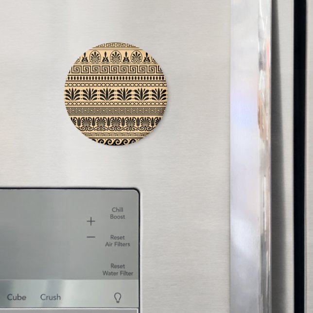 Greek Fret, Mediterranean Pattern, Brown Magnet (In Situ (Fridge))
