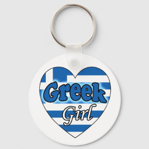 Greek Girl Keyhanger Keychain