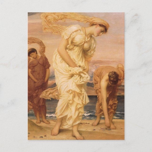 Greek Girls Picking Up Pebbles By Lord Leighton Postcard (Front)