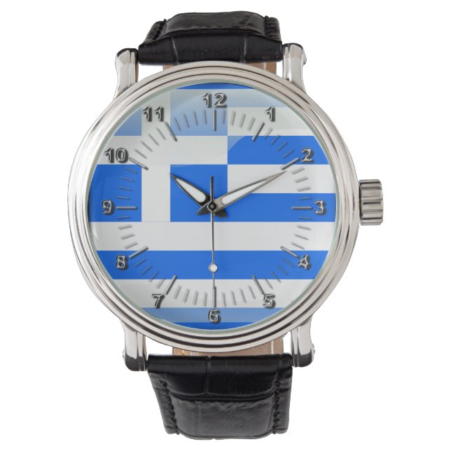 Greek glossy flag watch (Front)