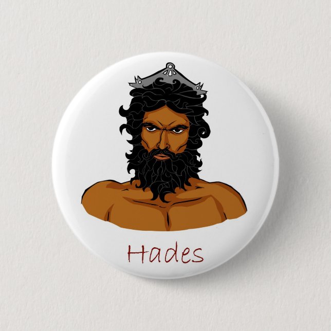 Greek God - Hades Badge 2 Inch Round Button (Front)