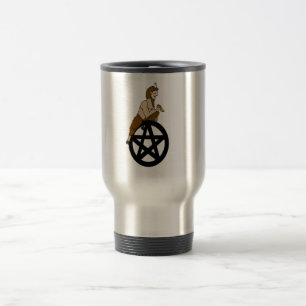 Greek God Pan and Pentacle travel Mug