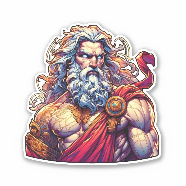 Greek God Zeus Sticker (Front)