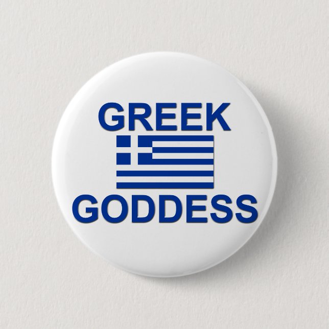 Greek Goddess 2 Inch Round Button (Front)