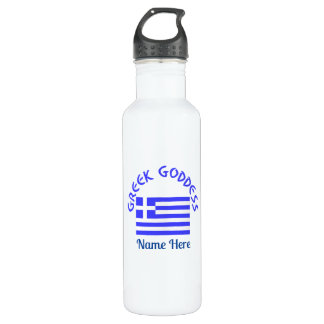 Greek Goddess and Flag of Greece Personalized  710 Ml Water Bottle