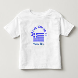 Greek Goddess and Flag of Greece Personalized  Toddler T-shirt