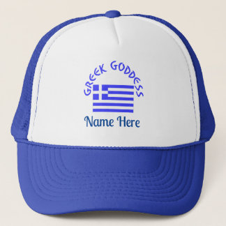 Greek Goddess and Flag of Greece Personalized  Trucker Hat
