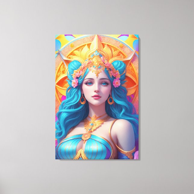 Greek Goddess Aphrodite in Her Splendour Canvas Print (Front)