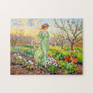 Greek Goddess Chloris Spring Garden Jigsaw Puzzle
