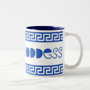GREEK GODDESS GREEK KEY Two-Tone COFFEE MUG