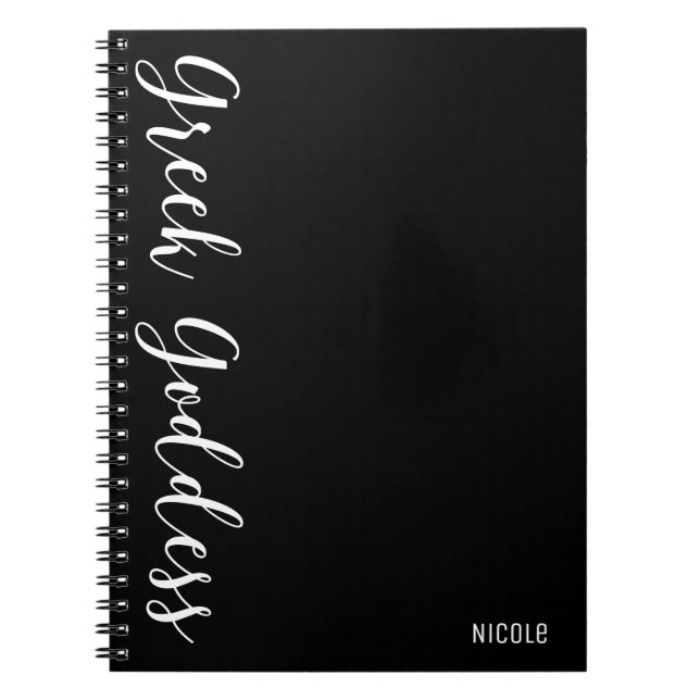 Greek Goddess Modern Custom Personalized Journal (Front)