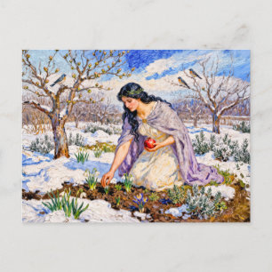 Greek Goddess Persephone Early Spring Postcard