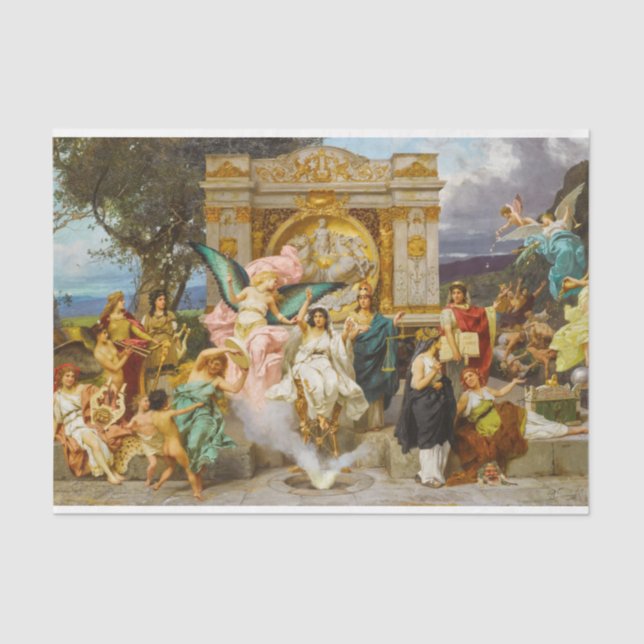 Greek Gods and Goddesses on Mount Parnassus Tissue Paper (Front)