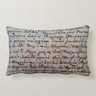 greek greece ancient hand writing text letters ink lumbar pillow