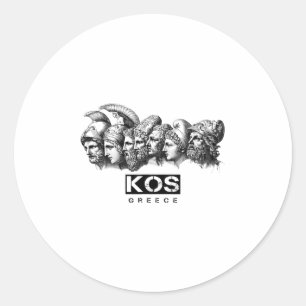 Greek Greece Beach Holiday Vacation Kos Classic Round Sticker
