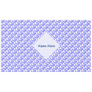 Greek Heart Blue LOVE Tiled Personalized  Tablecloth